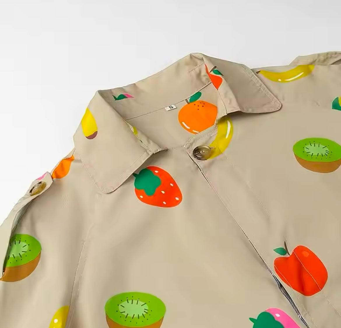 New Hot Off The Runway Fruity Single-Breasted Stylish Trench Coat