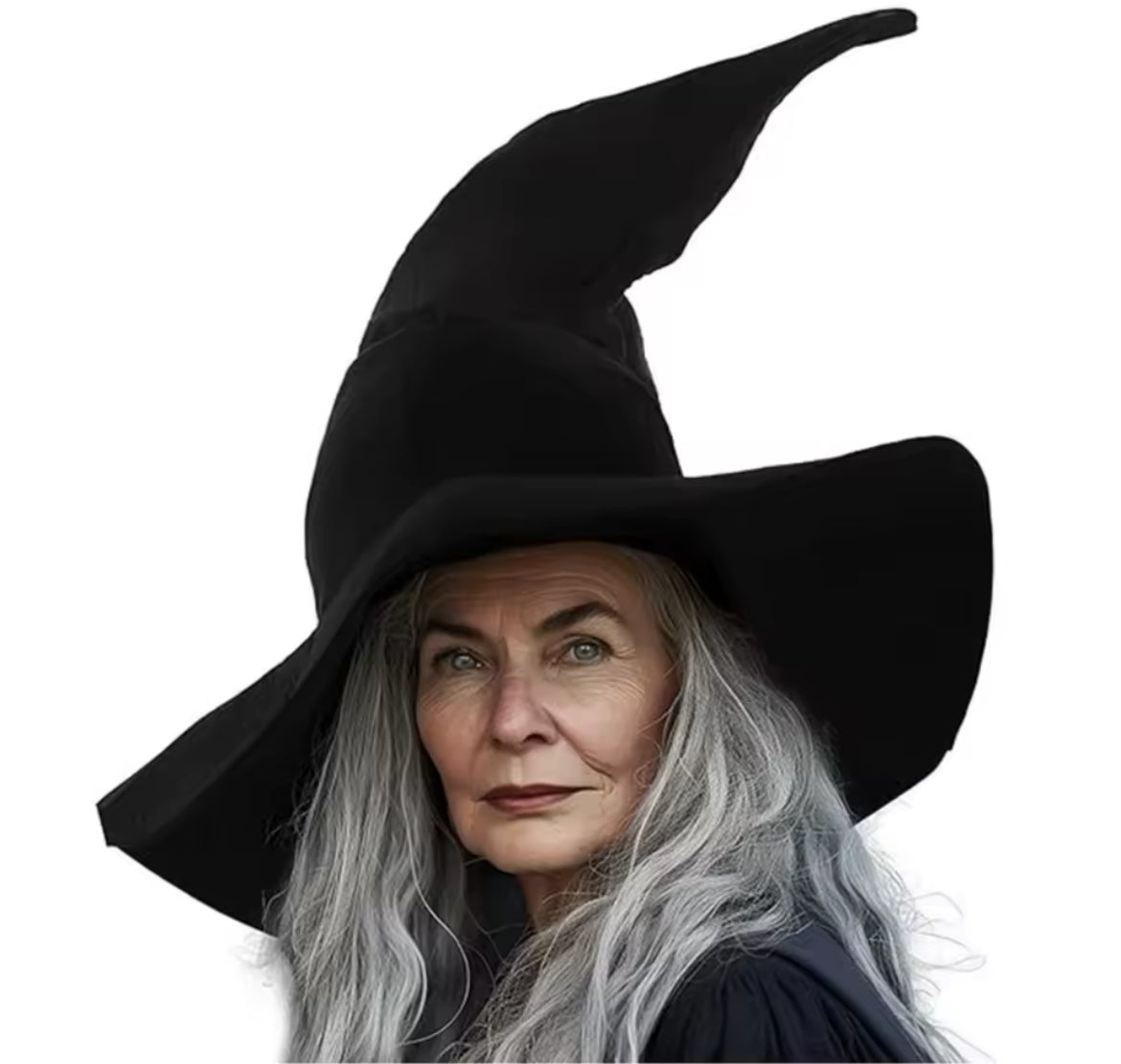 “Magickal Black Velvet Witch Hat – Vintage-Inspired Ritual & Costume Accessory”