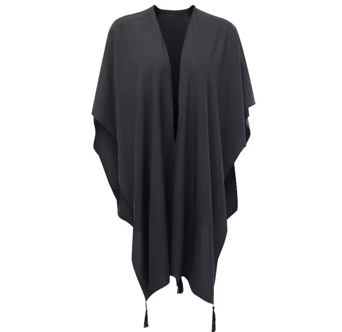 Witchy Gothic Moon Phase Shawl Cape – Lightweight Lunar Fashion