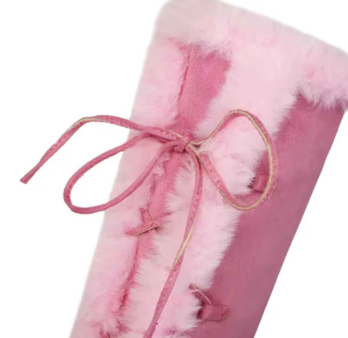 New Faux Fur Platform Knee- High Cozy Gothic Warm Chunky Boots