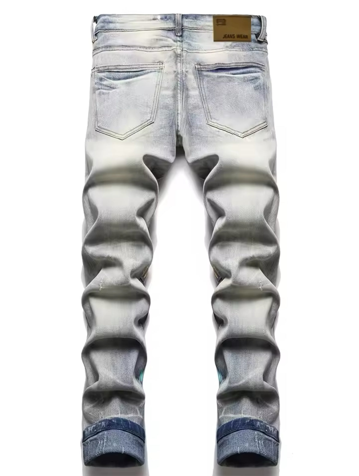 Graffiti Street Art Slim Fit Jeans for Men - Urban Printed Denim