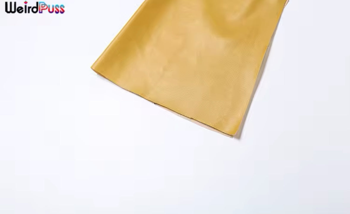 Bold Statement Yellow Faux Leather Jacket