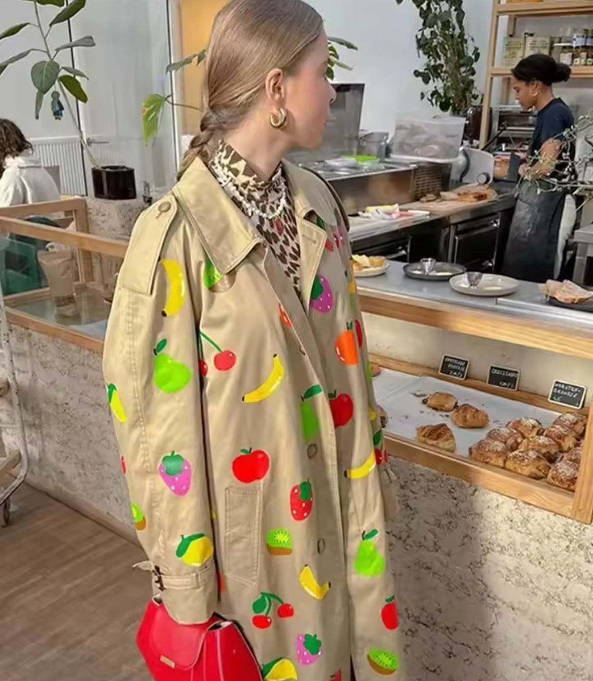 New Hot Off The Runway Fruity Single-Breasted Stylish Trench Coat
