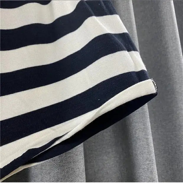 New Arrival High-Waist Striped Shorts