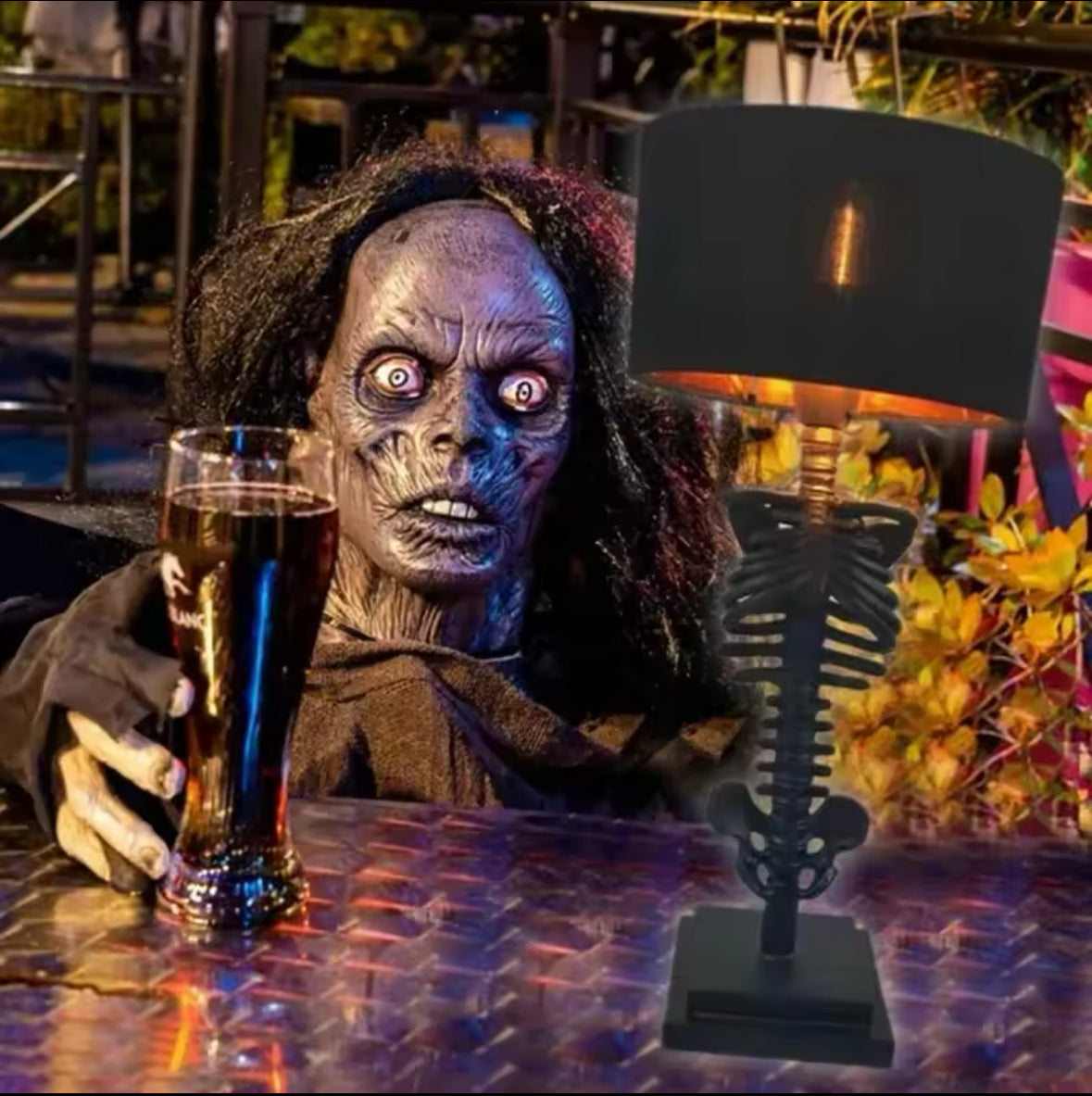 New Gothic Skeleton Table Lamp - Spooky & Stylish Home Decor
