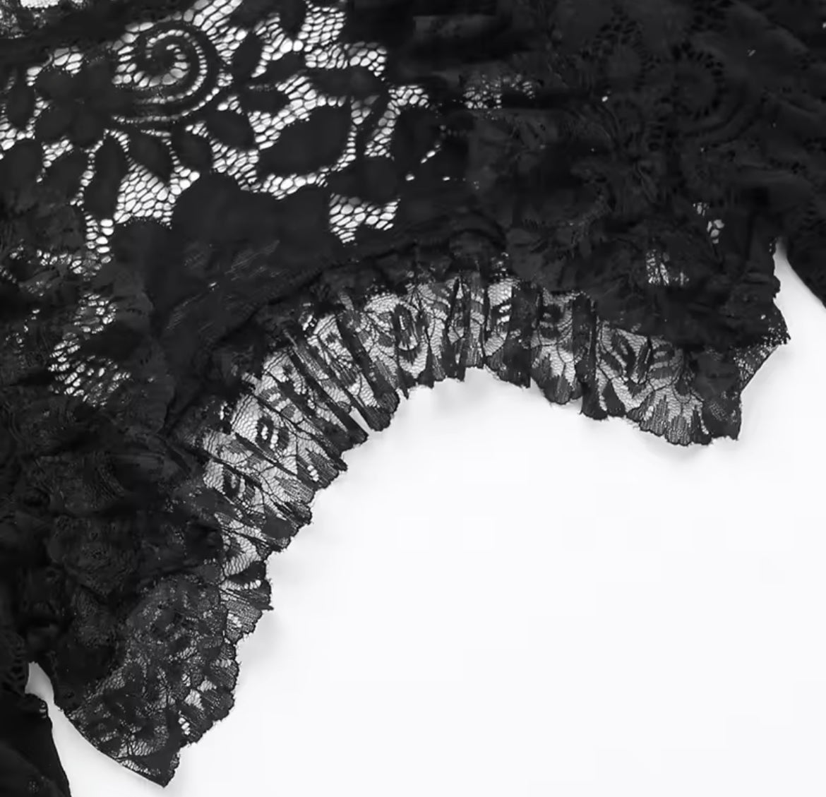 Dark Enchantress Gothic Lace Dress & Bell Sleeve Shawl “Vintage-Inspired Elegance”