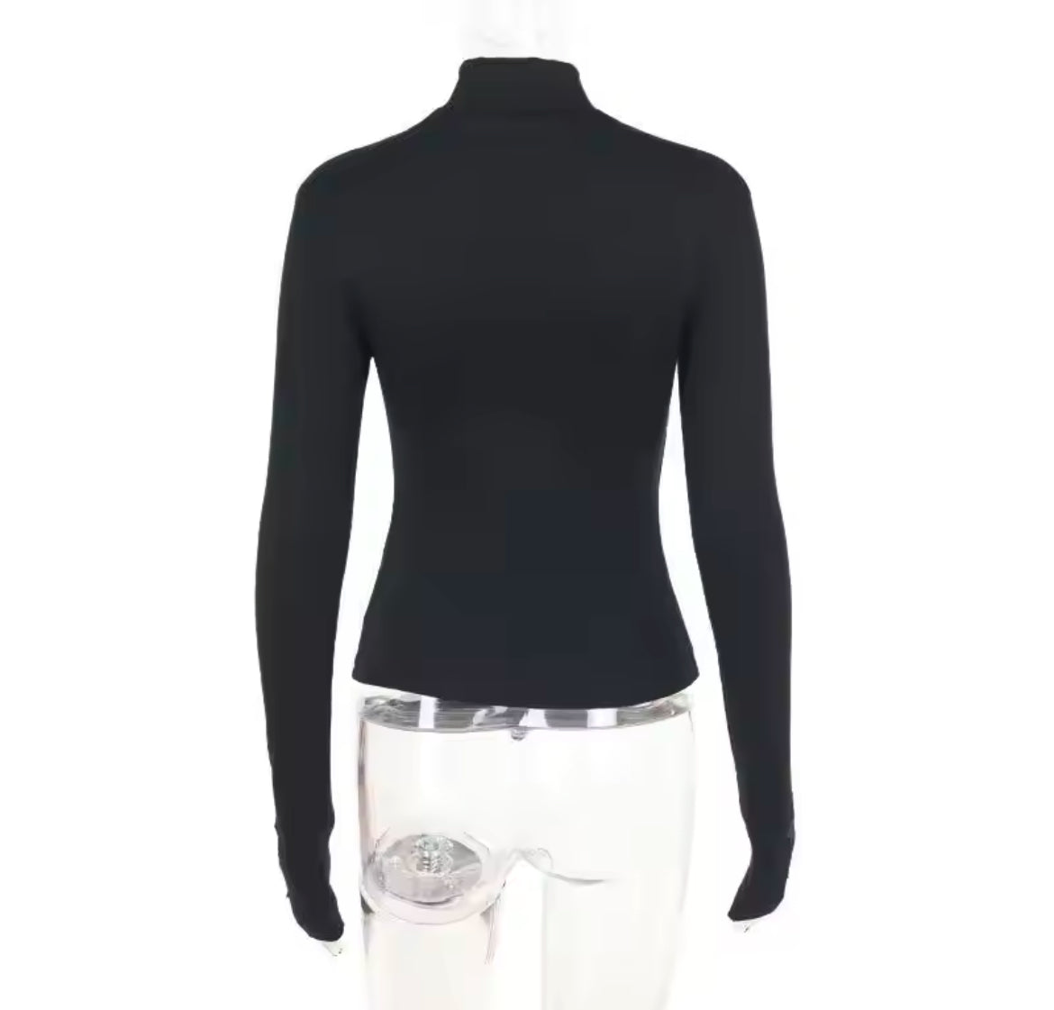 New Turtle-Neck Cross Gothic Long-Sleeve Women’s Top