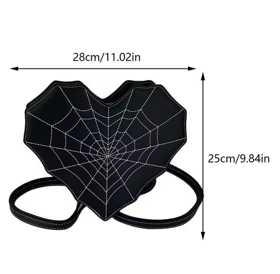 New Gothic Spiderweb Heart Backpack Unique & Stylish Women’s Bag