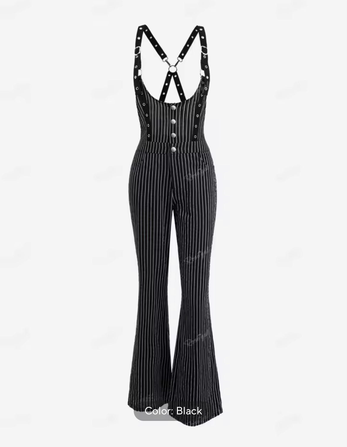 Stylish Gothic Vogue New Pinstripe Women’s Jumpsuit S M L XL 2XL 3XL Limited Stock