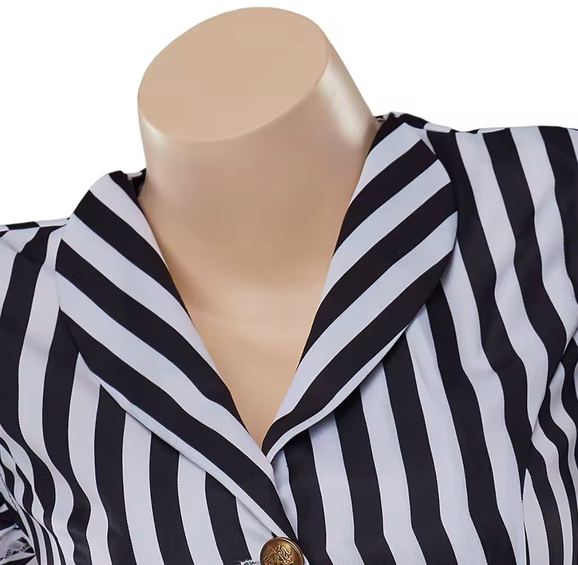New Beautiful Striped Corset-Back Ruffled-Sleeves Women’s Blouse