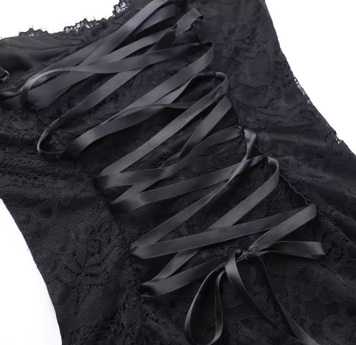 Dark Enchantress Gothic Lace Dress & Bell Sleeve Shawl “Vintage-Inspired Elegance”