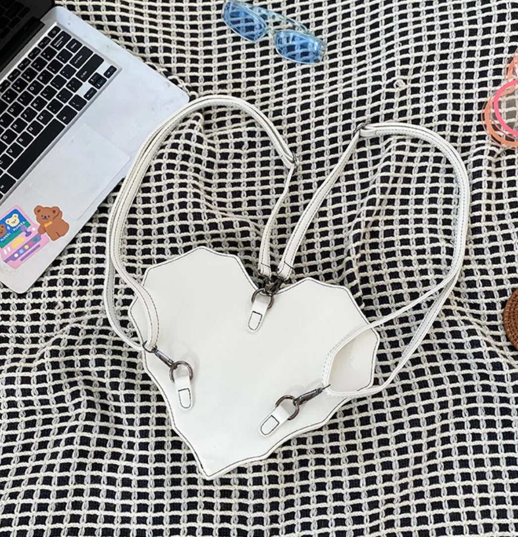 New Gothic Spiderweb Heart Backpack Unique & Stylish Women’s Bag