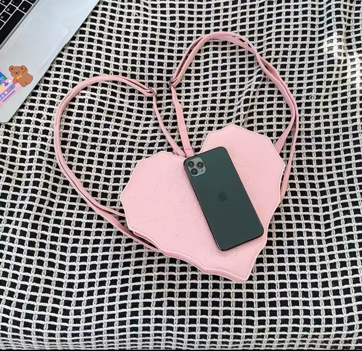 New Gothic Spiderweb Heart Backpack Unique & Stylish Women’s Bag