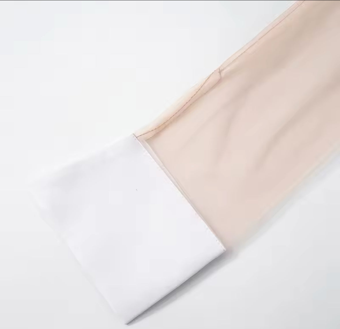 Chic Contrast Collar Sheer Sleeve Mini Dress