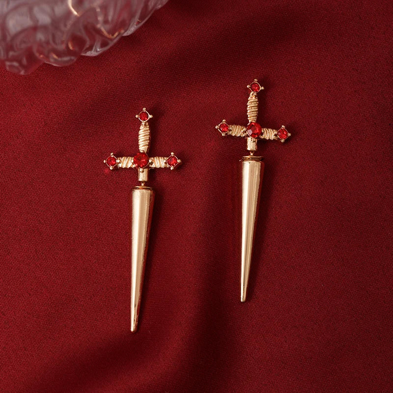 New Gothic Sword Dagger Earrings