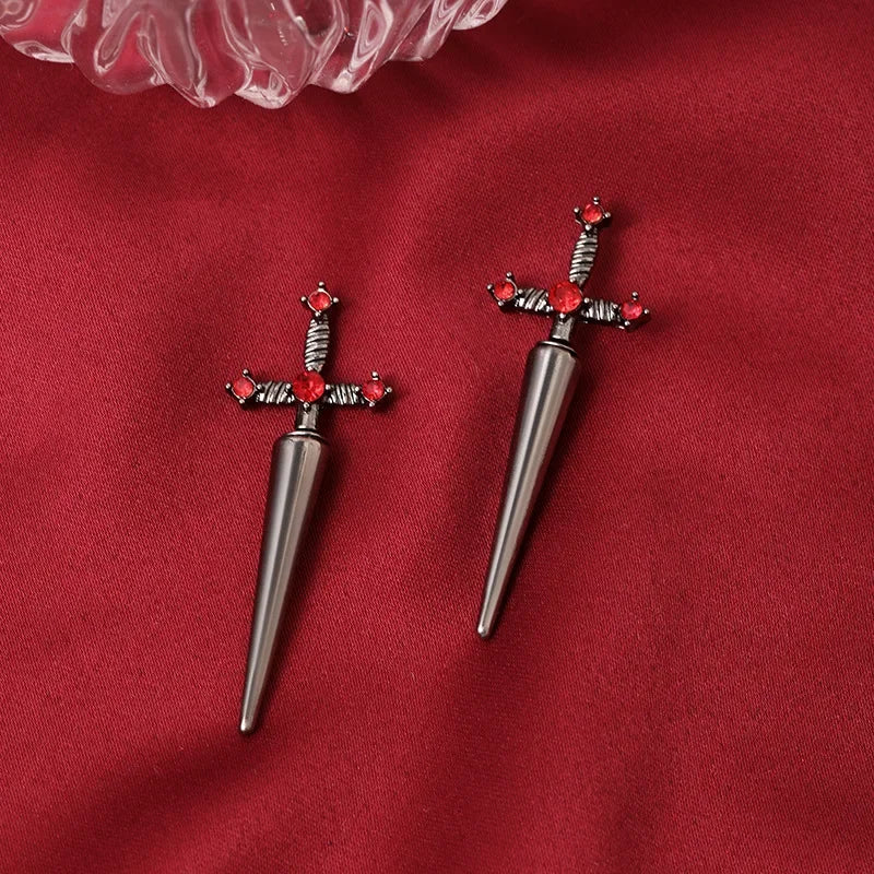 New Gothic Sword Dagger Earrings
