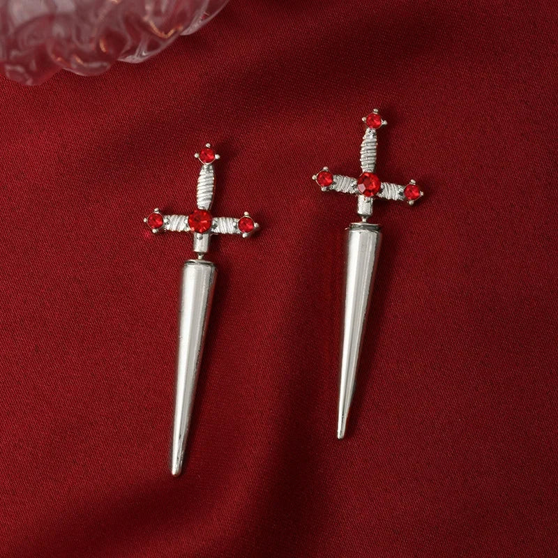 New Gothic Sword Dagger Earrings