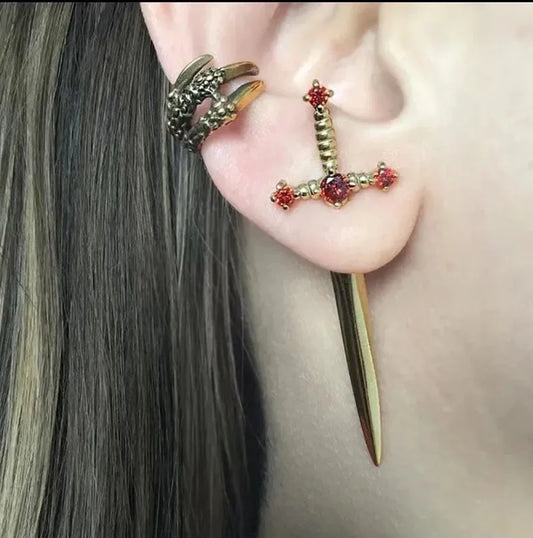 New Gothic Sword Dagger Earrings
